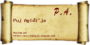 Puj Aglája névjegykártya